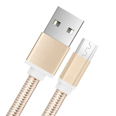 Кабель USB XOKO SC-100 Nylon Gold, Micro USB, 1.0 м