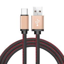 Кабель USB XOKO SC-115 Leather Black, USB Type-C, 1 м