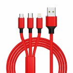 Кабель USB XOKO SC-330, 3 в 1 - Lightning, Micro USB, Type-C, 1.20 м