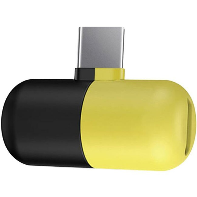 USB Type-C адаптер розгалужувач 2 в 1 XOKO AC-200 (Dual Type-C) Black/Yellow