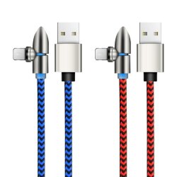 Магнітний кабель USB XOKO SC-380 Magneto Bullet Blue, 3 в 1 - Lightning, Micro USB, Type-C, 1 м