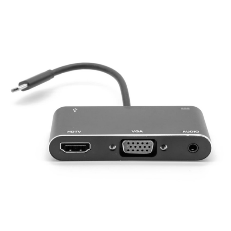 Перехідник USB-C на HDMI/VGA/AUDIO/USB3.0 Adapter з PD зарядкою