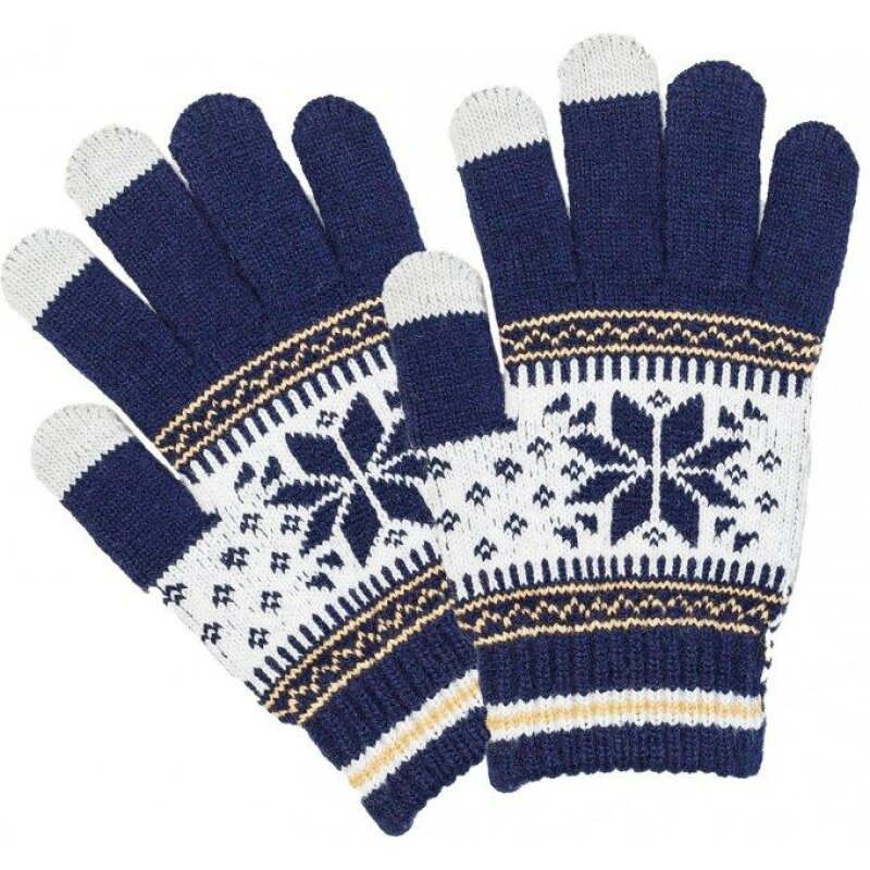 Рукавички XoKo для сенсорних екранів Ornament Blue (XK-TouchGloves-BB)