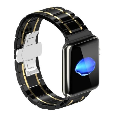 Ремінець XoKo Ceramic для Apple Watch 38mm Black/Gold