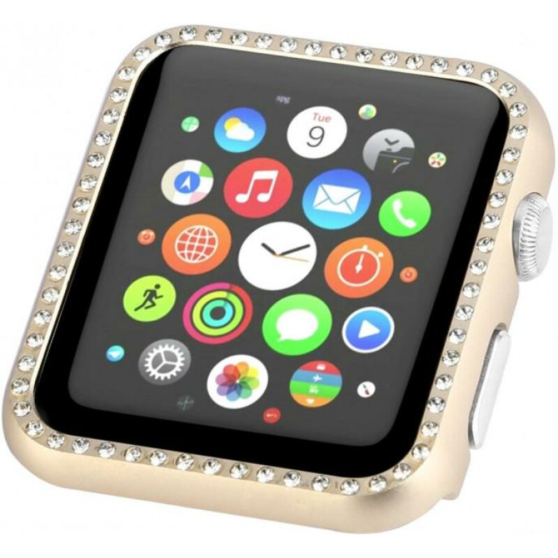 Бампер XoKo Aluminium Diamond зі стразами для Apple Watch 38mm (XK-AP-DMGD)