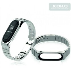 Ремінець XoKo Premium для Mi Band 3/4 Silver (XK-XM-SB-SLR)