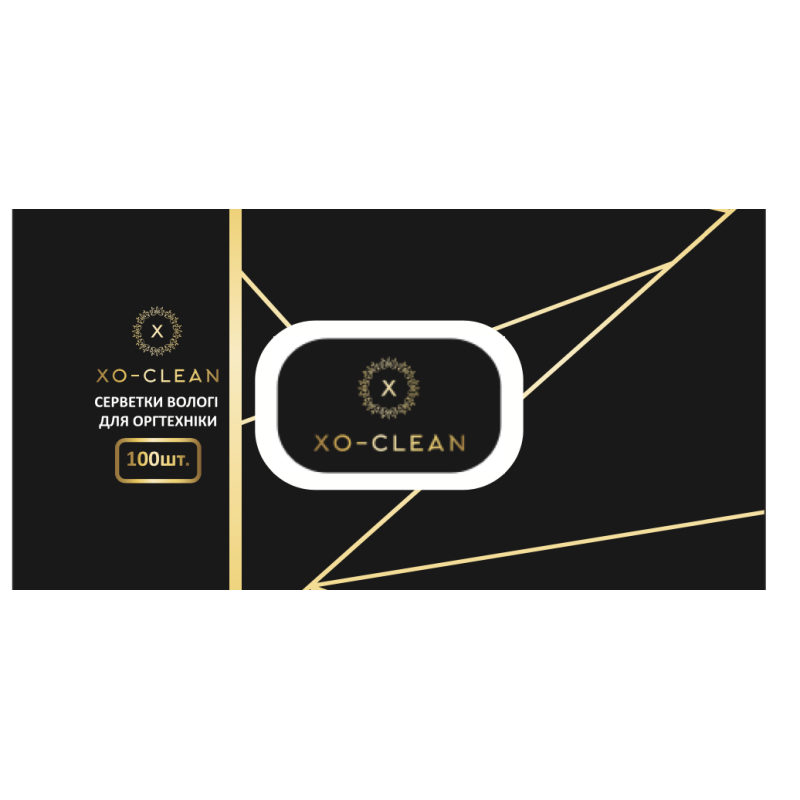 Вологі серветки XO-Clean 100 шт для оргтехніки