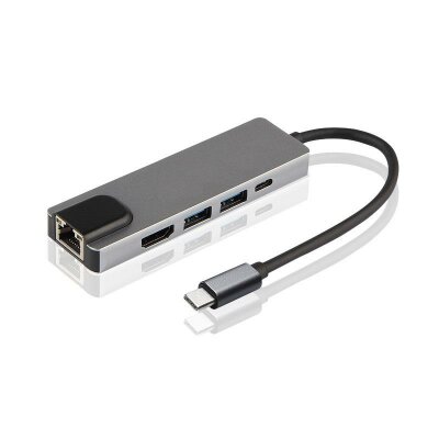 USB-хаб XOKO AC-500 Type-C to RJ45+HDMI+2xUSB 3.0