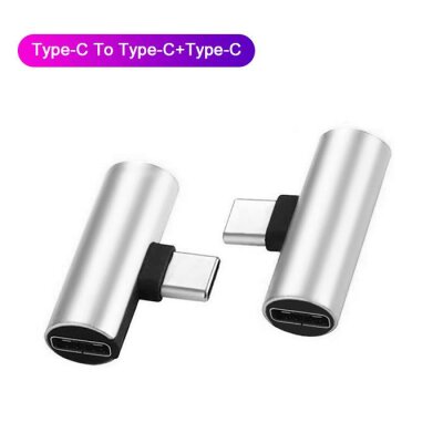USB Type-C адаптер розгалужувач 2 в 1 XOKO AC-215 (USB Type-C & USB Type-C) Silver