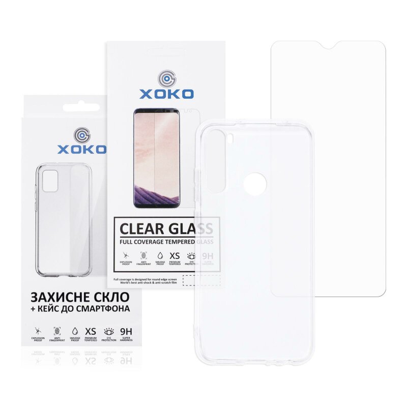 Чохол XOKO Ultra Air + Захисне скло Ultra Clear Xiaomi Redmi Note 8