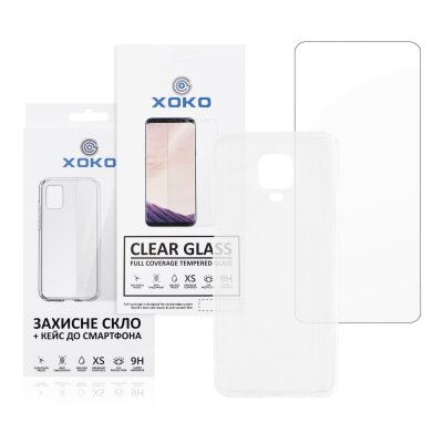 Чохол XOKO Ultra Air + Захисне скло Ultra Clear Xiaomi Redmi Note 9 Pro/Note 9s