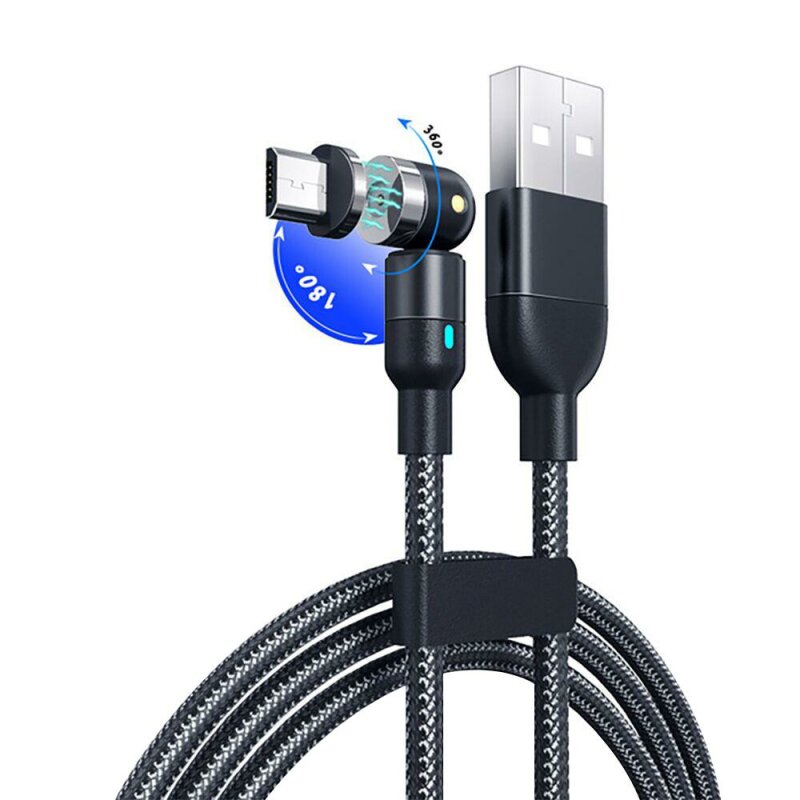Магнітний кабель USB XOKO SC-390 Magneto 540 ° Black, 3 в 1 - Lightning, Micro USB, Type-C, 1 м
