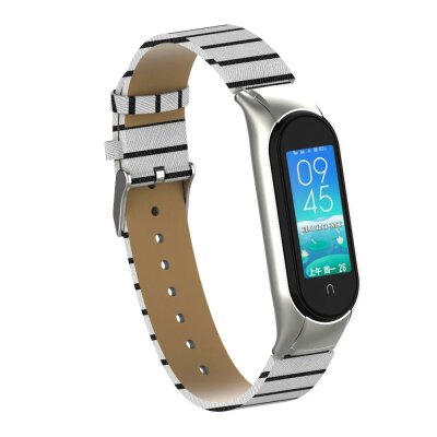 Ремінець ХоКо Leather Premium Band для Xiaomi Mi band 5 White