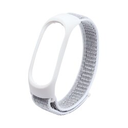 Нейлоновий ремінець XoKo для Xiaomi Mi Smart Band 3/4/5/6 White