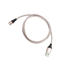 Магнітний кабель USB XOKO SC-400 Magneto Liquid Silicone Rose Gold, 3 в 1 - Lightning, Micro USB, Type-C, 1 м