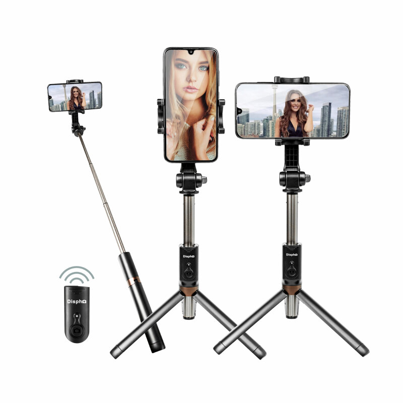 Трипод Dispho WS-18002 Selfie Stick Tripod Bluetooth Black - Зображення 4