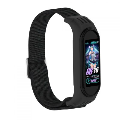 Ремінець XOKO Nylon для Xiaomi Mi Smart Band 4/5/6 Black