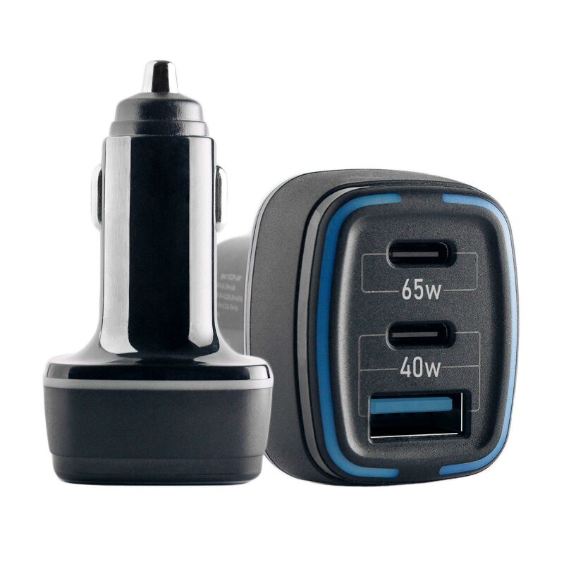 Автомобільний зарядний пристрій XoKo CQC-550 3 USB QC3.0 2 x PD+Fast USB charger Black