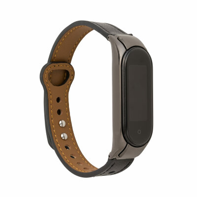 Ремінець ХоКо Leather Premium Band для Xiaomi Mi Band 5/6 Black