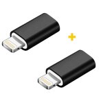 Адаптер до кабелю XOKO AC-005 MicroUSB - Lightning чорний 2 шт