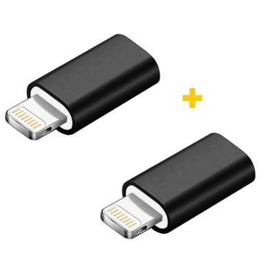 Адаптер до кабелю XOKO AC-005 MicroUSB - Lightning чорний 2 шт