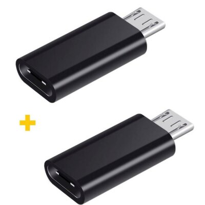 Адаптер до кабелю XOKO AC-020 USB Type-C - Micro USB чорний 2шт