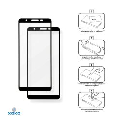 Захисне скло XOKO Full glue Samsung A013 (A01 Core) Black (2 штуки в комплекті)
