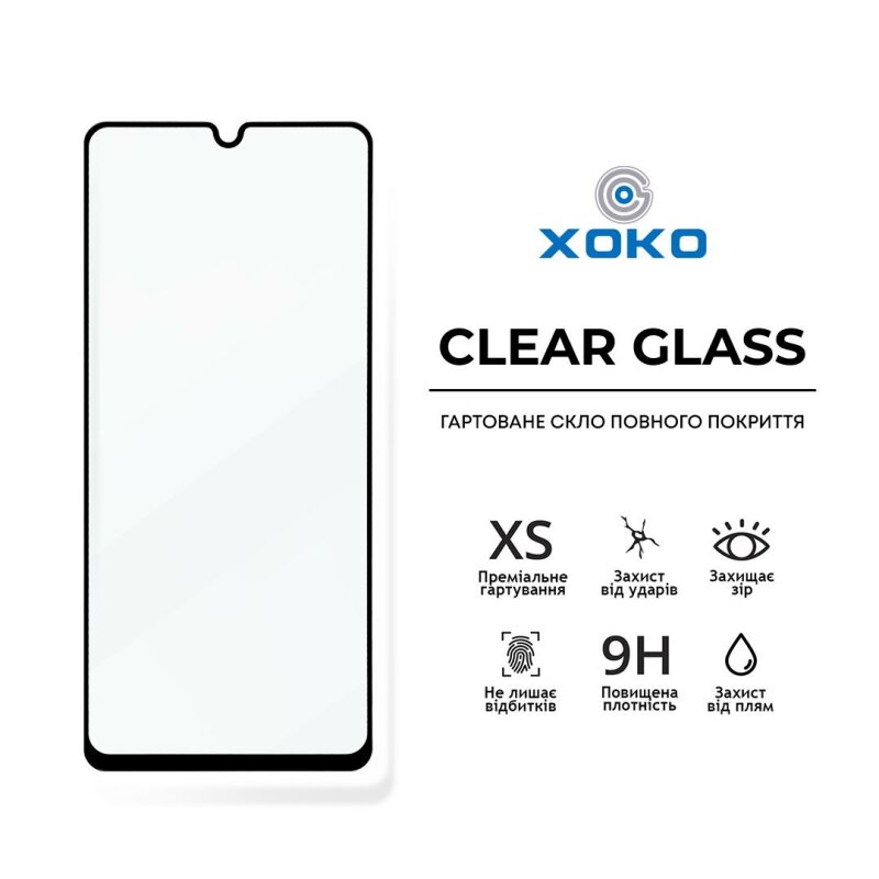 Захисне скло XOKO Full glue Samsung A315 (A31) Black (2 штуки в комплекті)