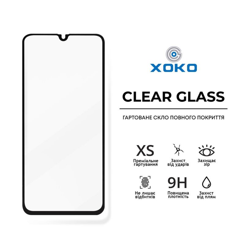 Захисне скло XOKO Full glue Samsung A705 (A70) Black (2 штуки в комплекті)