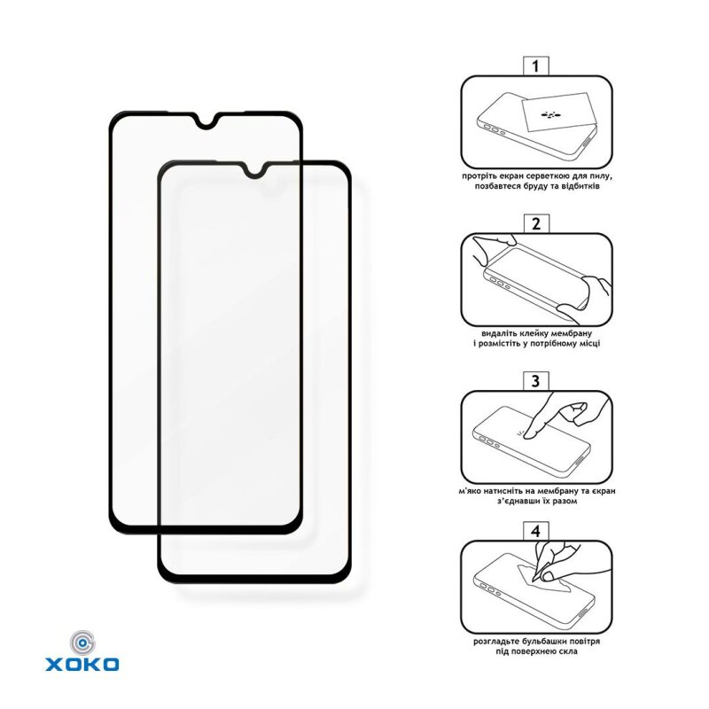 Захисне скло XOKO Full Glue Xiaomi Mi9 SE Black (2 штуки в комплекті)