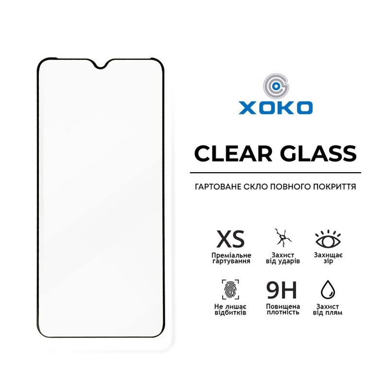 Захисне скло XOKO Full glue Xiaomi Redmi Note 8 Pro Black (2 штуки в комплекті)