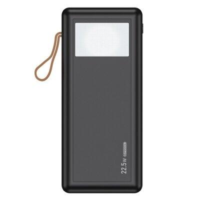 Універсальна мобільна батарея Proda PD-P82 50000 mAh  22.5W з кабелями Type-C-lightning-micro USB та ліхатерм, чорний