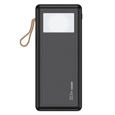 Універсальна мобільна батарея Proda PD-P82 50000 mAh 22.5W з кабелями Type-C-lightning-micro USB та ліхатерм, чорний