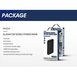 УМБ Proda Gladiator series Power Bank 10000mAh PD-P50 чорний