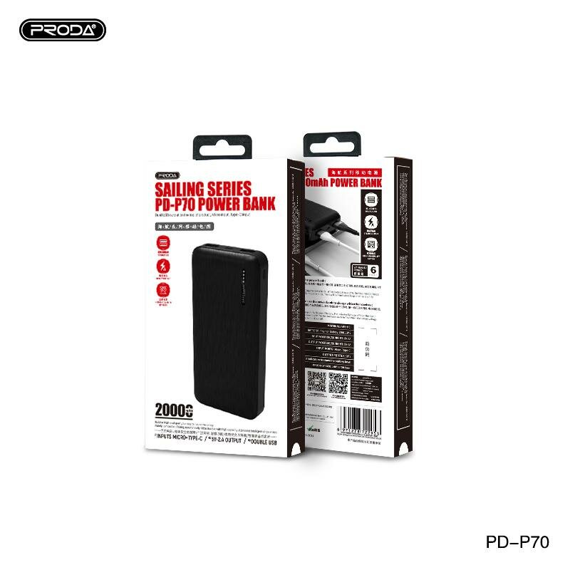 УМБ Proda Power Bank PD-P70 20000mAh чорний