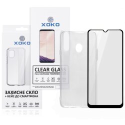 Комплект панель + скло XOKO для Samsung A207 (A20s) Transparent