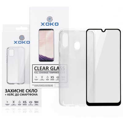 Комплект панель + скло XOKO для Samsung A305 (A30) Transparent
