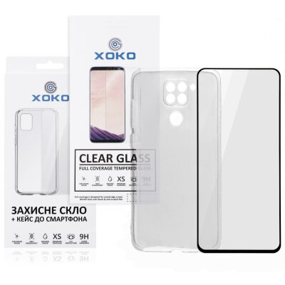 Комплект панель + скло XOKO для Xiaomi Redmi Note 9 Transparent