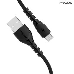 Кабель Proda PD-B47 Micro USB Quick Charge 3А з передачею даних чорний