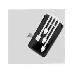 УМБ Proda Azeada PD-P62 10000 mAh з кабелями Micro USB, Lightning, Type-C, USB White