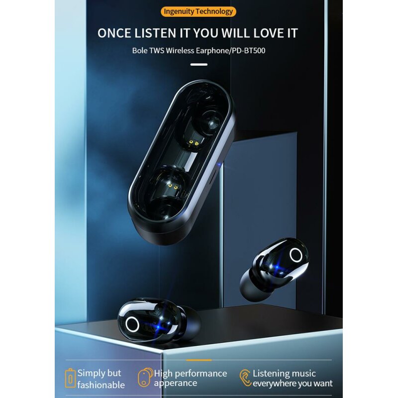 Навушники Proda TWS PD-BT500 Black
