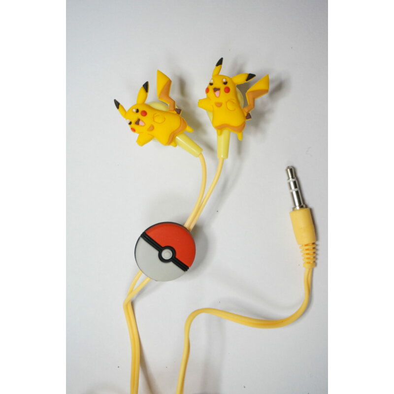 Навушники Optima Mp3 Pokemon Go "Pikachu Funny with Pokeball" Yellow 3,5 мм