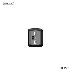 УМБ Proda Leader series PD P-97 50000 mAh, Type-C, micro USB input, 2 USB output Black
