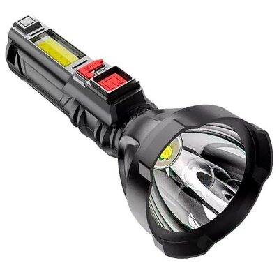 Ручний акумуляторний світлодіодний ліхтарик-лампа на акумуляторі 2в1 Optima L-830 USB зарядка