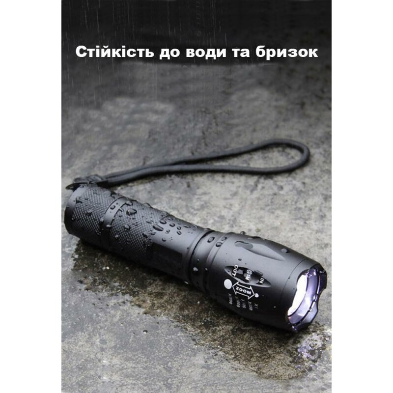 Ручний акумуляторний світлодіодний ліхтар Optima T6-29