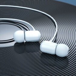 Провідні вакуумні навушники з активним шумозаглушенням XO EP31 White 1,2м