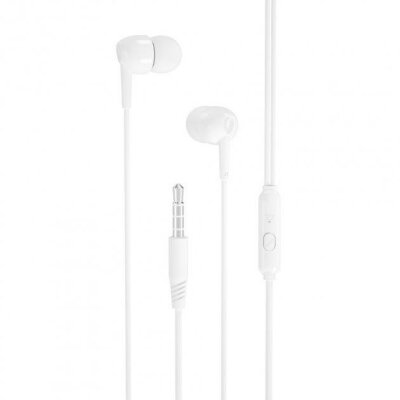 Провідні вакуумні навушники з активним шумозаглушенням  XO EP37 White 1,2м