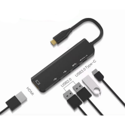 USB-хаб XoKo AC-405 Type-C до HDMI+USB 3.0+USB 2.0+Type-C USB (XK-AC-405)