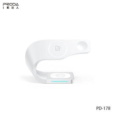 Бездротовий зарядний пристрій Proda Azeada 15W  4 in 1 PD-178 White