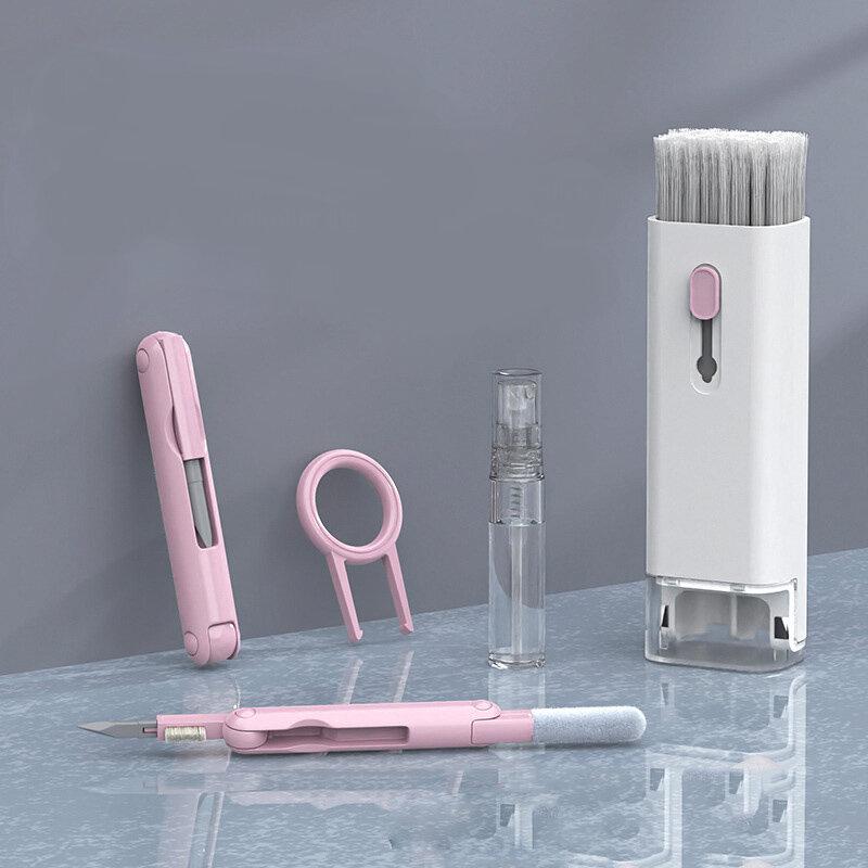 Багатофункціональний набір Xoko Clean set 100 для чищення електроніки та гаджетів Рожевий